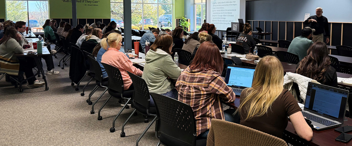 Students taking a class in the national consulting and training center